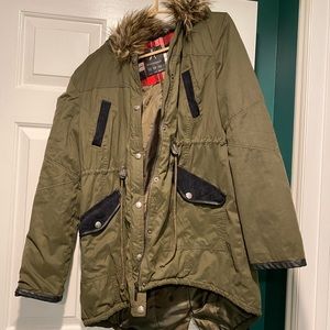 Army green coat
